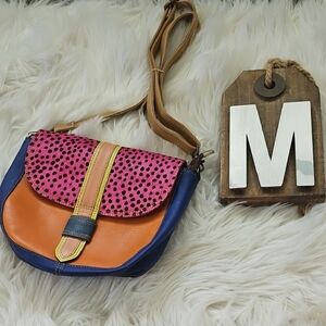 Folklore Couture Multicolored and Polka Dot Crossbody NWT